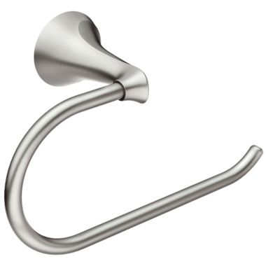Moen&reg; Darcy Press &amp; Mark Wall Mount Toilet Paper Holder in Brushed Nickel. View a larger version of this product image.