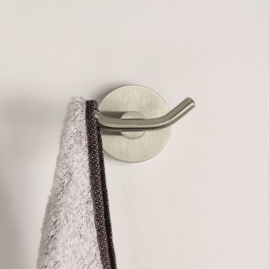Moen&reg; Arlys Double Robe Hook in Brushed Nickel. View a larger version of this product image.