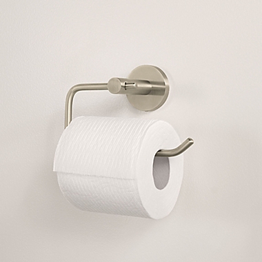 Moen&reg; Arlys Wall Mount Toilet Paper Holder in Brushed Nickel. View a larger version of this product image.