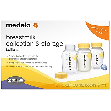Medela&reg; 6-Piece Breastmilk Collection & Storage Bottle Set. View a larger version of this product image.