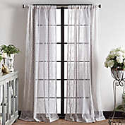Martha Stewart Lynx 95-Inch Rod Pocket Window Curtain Panels in Silver (Set of 2)