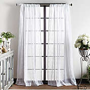 Martha Stewart Lynx 95-Inch Rod Pocket Window Curtain Panels in White (Set of 2)