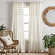 Martha Stewart Water&#39;s Edge 95-Inch Tufted Backtab Curtain Panels in White (Set of 2)
