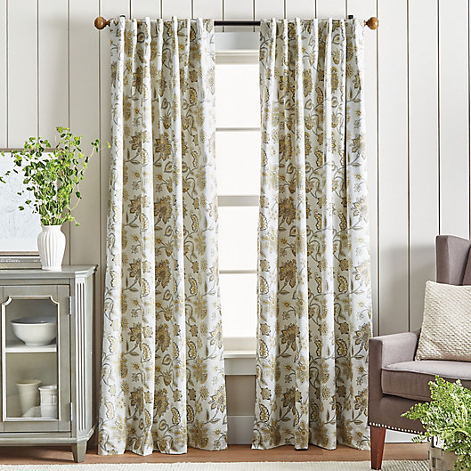 Floral Leaves Voile Net Curtain Blockout Panel Cream Room Decoration T 