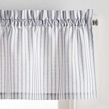 Martha Stewart Ticking Stripe Valance and Window Curtain Tier Pair Set. View a larger version of this product image.