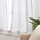 Alternate image 4 for Martha Stewart Ticking Stripe Valance and Window Curtain Tier Pair Set