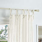 Alternate image 1 for Martha Stewart Laguna Stripe 95-Inch Tie Top Sheer Window Curtain Panels in Mocha (Set of 2)