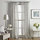Alternate image 0 for Martha Stewart Glacier Rod Pocket Sheer Window Curtain Panels in Silver (Set of 2)