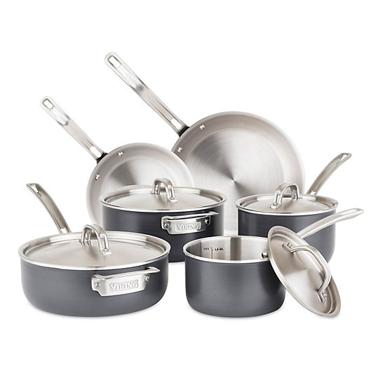 Alternate image 1 for Viking® 5-Ply Stainless Cookware with Anodized Exterior & Alloy Core 10-Piece Set