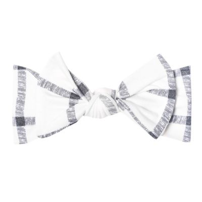 Copper Pearl Size 0-4M Ledger Bow Headband in White