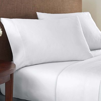 Simply Essential&trade; Brushed Cotton Blend 225-Thread-Count Twin XL Sheet Set in White