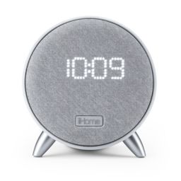iHome® Bluetooth® Alarm Clock in White with Dual USB Ports and Nightlight
