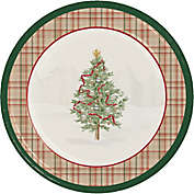 Bee &amp; Willow&trade; 12-Count Christmas Tree Plaid Paper Lunch Plates