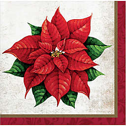 Bee & Willow™ 20-Count Holiday Poinsettia Beverage Napkins