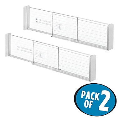 Squared Away&trade; 13.25-Inch x 4-Inch Deep Expandable Drawer Dividers (Set of 2). View a larger version of this product image.