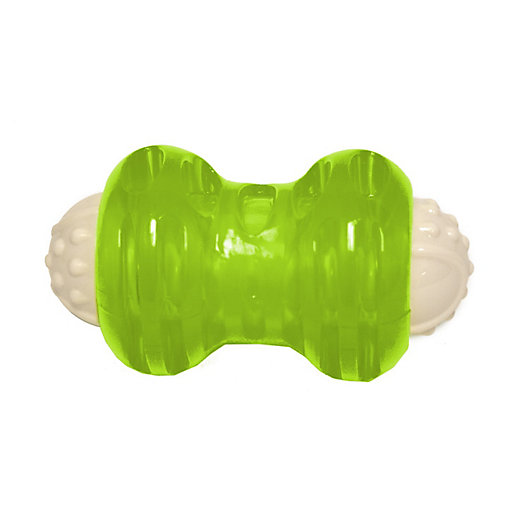 Alternate image 1 for Hyper Pet™ Squawker Bone Dog Toy in Green/White