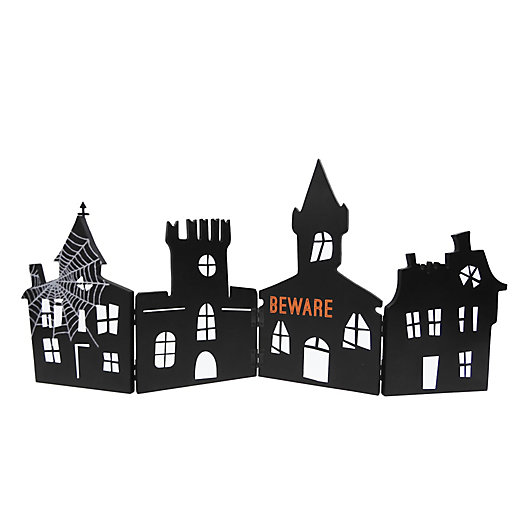 Alternate image 1 for 10.63-Inch Standing Haunted House Foldable Accordian Sign