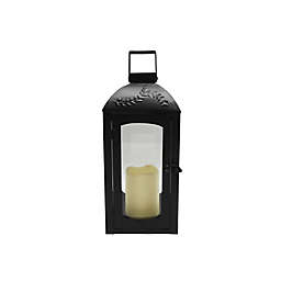 Bee & Willow™ LED Pillar Metal Small Outdoor Lantern in Black