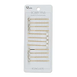Scunci® 12-Count Bobby Pins in Pearl/Crystal