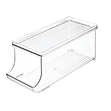 Squared Away&trade; Soda Can Holder Refrigerator Bin with Lid. View a larger version of this product image.