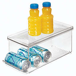 Squared Away™ Soda Can Holder Refrigerator Bin with Lid