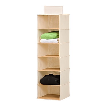 Honey-Can-Do&reg; 6-Shelf Hanging Closet Organizer in Natural. View a larger version of this product image.