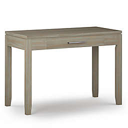 Simpli Home Cosmopolitan Solid Wood Home Office Desk in Distressed Grey