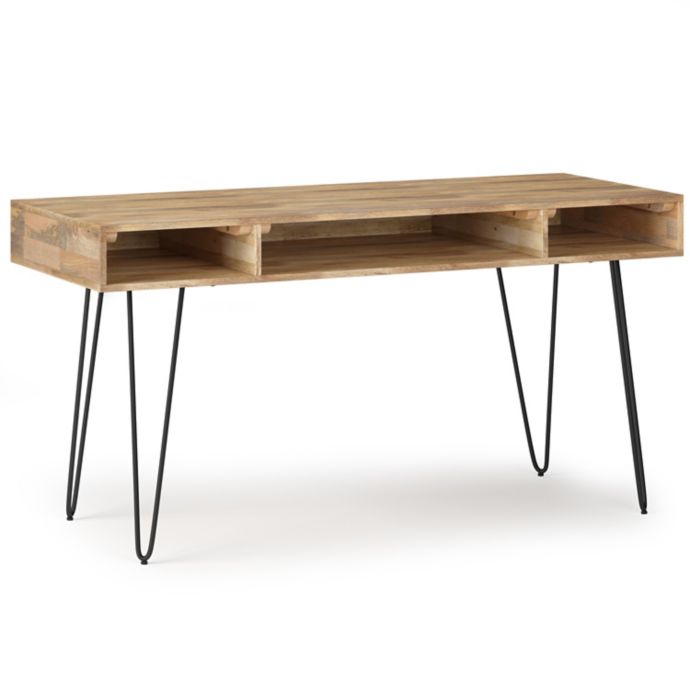 Simpli Home Hunter Solid Mango Wood, Mango Wood Desk