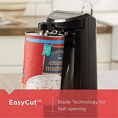 Black &amp; Decker&trade; Extra-Tall Can Opener in Black. View a larger version of this product image.