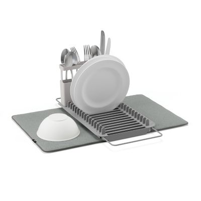 Umbra&reg; UDry ABS 2-in-1 Over the Sink Caddy/Drying Mat in Charcoal
