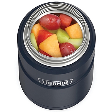 Thermos&reg; 24 oz. Vacuum-Insulated King Food Jar in Matte Blue. View a larger version of this product image.
