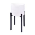 Alternate image 2 for 222 Fifth Ridge 20-Inch Tall Ceramic Indoor Planter in White