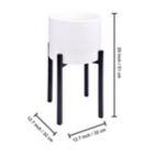 Alternate image 7 for 222 Fifth Ridge 20-Inch Tall Ceramic Indoor Planter in White