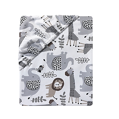 Lambs &amp; Ivy&reg; Urban Jungle 4-Piece Crib Bedding Set in Grey/White. View a larger version of this product image.