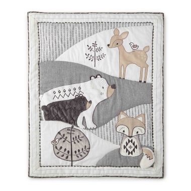 Levtex Baby&reg; Bailey 5-Piece Crib Bedding Set in Charcoal/White. View a larger version of this product image.