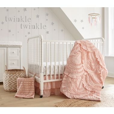 LevtexBaby&reg; Skylar 4-Piece Crib Bedding Set in Blush. View a larger version of this product image.