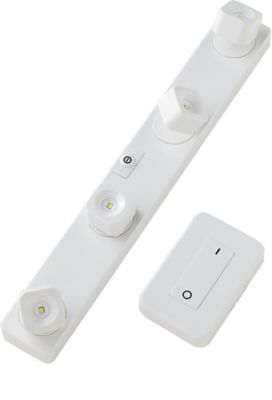 LED Wireless 4-Light FastTrack Light with Remote Control