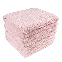 Everplush® Essential Diamond 4-Piece Hand Towel Set in Pale Pink