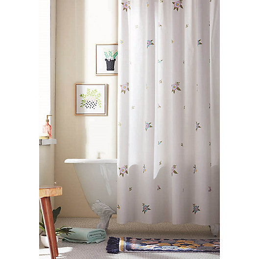 Wild Sage Philomena Fl Multicolor, Sage Fabric Shower Curtain
