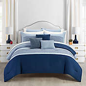 Radison 12-Piece Queen Comforter Set in Blue