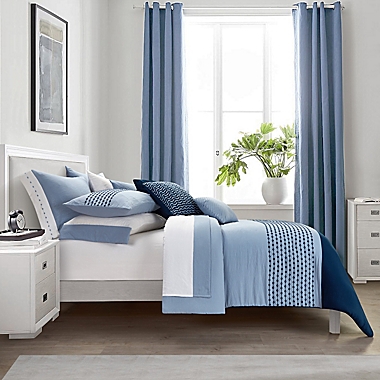 Radison 12-Piece Queen Comforter Set in Blue. View a larger version of this product image.