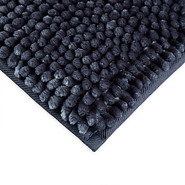 Therapedic&reg; Ultimate Luxury 21&quot; x 34&quot; Memory Foam Bath Rug in Dark Denim. View a larger version of this product image.