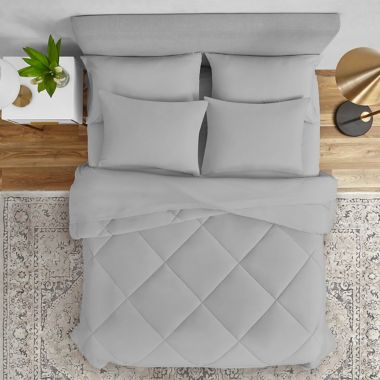 Ryleigh 5-Piece Twin Comforter Set in Grey. View a larger version of this product image.