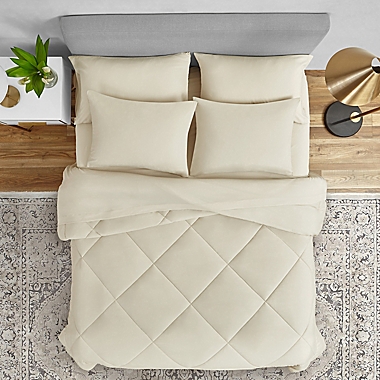 Ryleigh 7-Piece Queen Comforter Set in Linen. View a larger version of this product image.