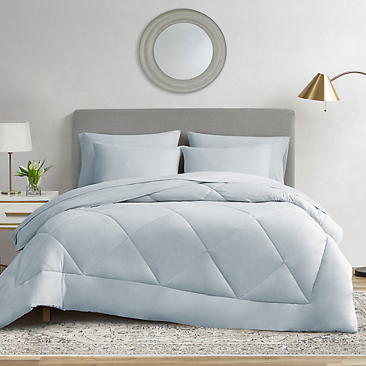 Alternate image 1 for Ryleigh 7-Piece Queen Comforter Set in Mineral Blue