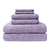 Essential Diamond 6-Piece Bath Towel Set in Lavender