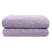 Everplush&reg; Essential Diamond 2-Piece Bath Sheet Set in Lavender