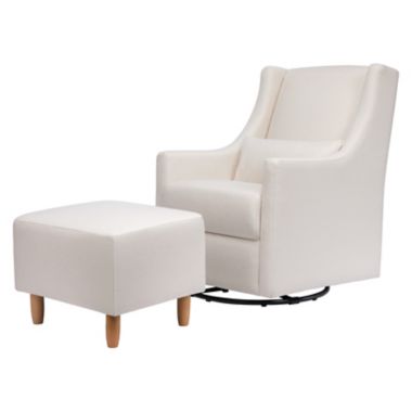 Babyletto Toco Swivel Glider and Ottoman in Performance Cream. View a larger version of this product image.
