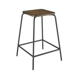 Studio 3B™ Wood and Metal Stacking Stool in Brown/Black