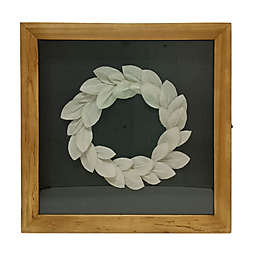 Bee & Willow™ 22-Inch x 22-Inch Faux Leaves Shadowbox with Glass